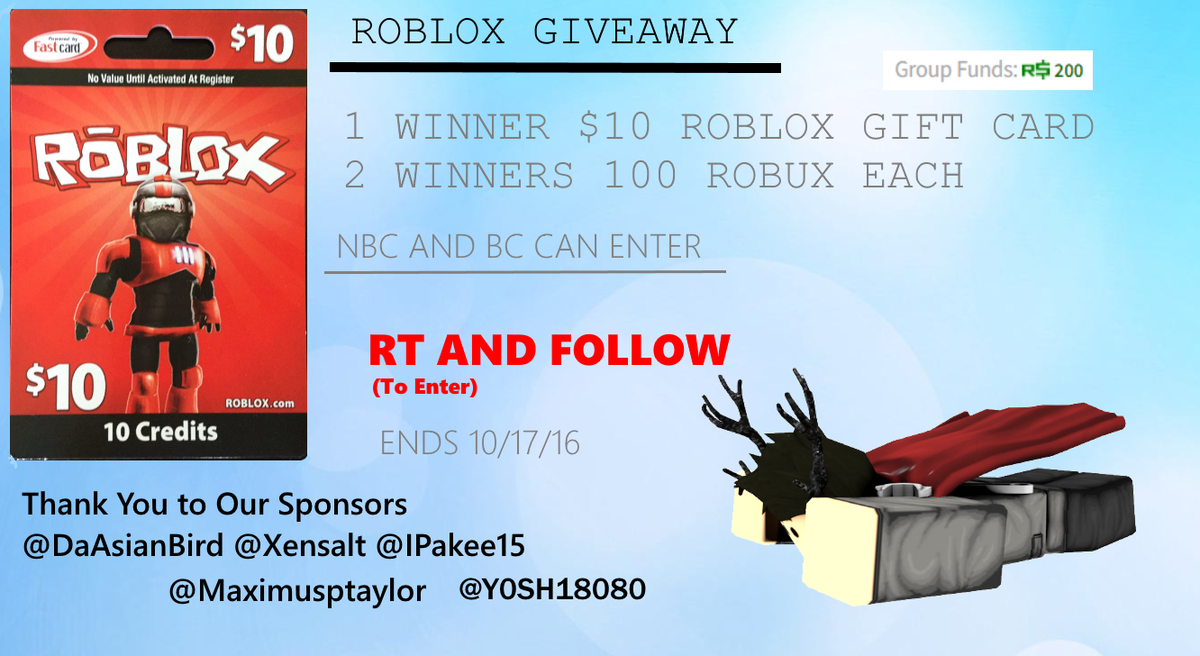 75602gamer On Twitter Roblox Giveaway - roblox gift card physical 10 dollar value for robux fast