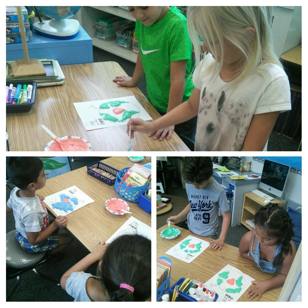 S_Smith_1st's tweet image. Painting our world as we learn about it. #meonthemap @MeridianCVUSD  @CajonValleyUSD #lovemyfirsties