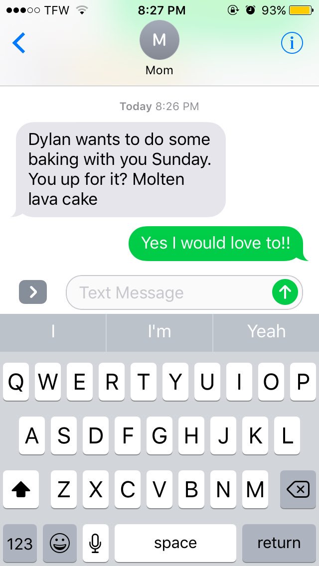 katiemeadows423's tweet photo. This is the best text I've gotten all day (Dylan is my little brother) https://t.co/eNmRUZymND