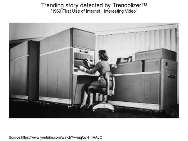 Historylizer's tweet image. 1969 First Use of Internet | Interesting Video #wordinternet #packetswitching #IP... history.trendolizer.com/2016/09/1969-f…