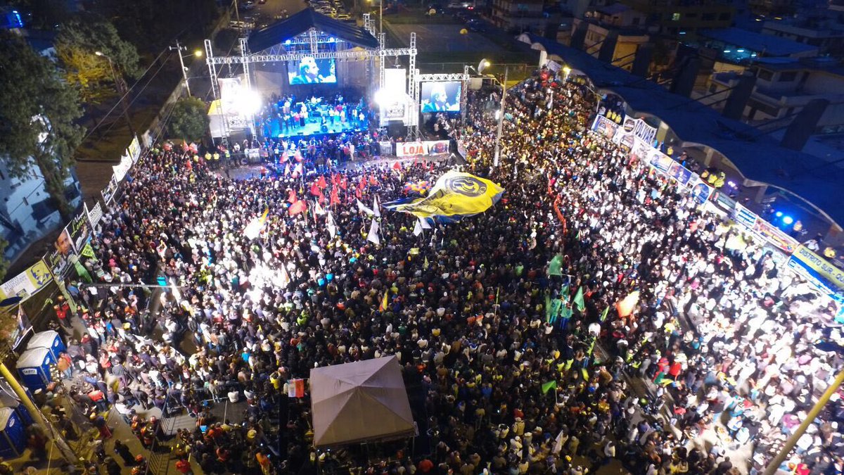 Gracias por acompañarme hoy luchadores de la paz y de la vida. Ahora la misión será en todo el Ecuador.