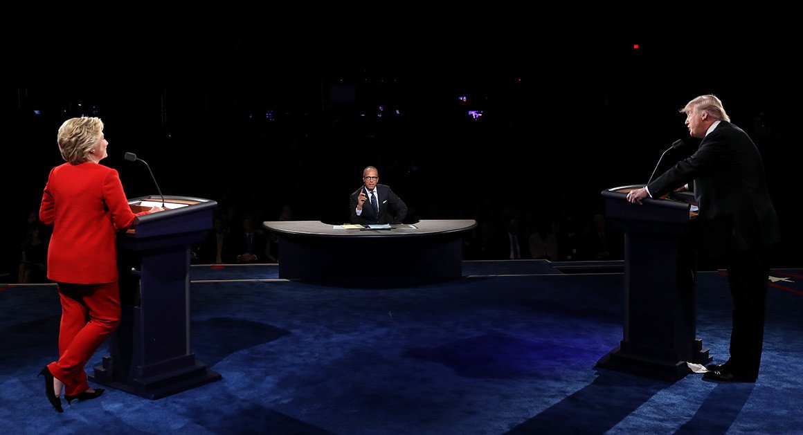 politico's tweet photo. 84 million people watched the presidential debate last night https://t.co/5JlSq7VjLR | Getty https://t.co/53sz7WcTQo