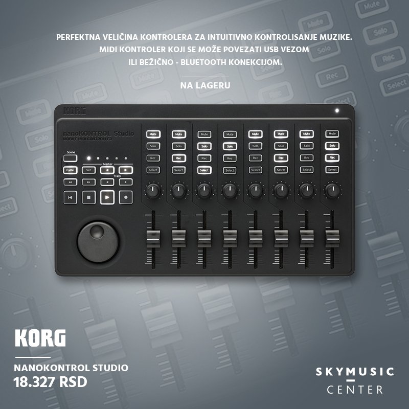 Perfektna veličina kontrolera za intuitivno kontrolisanje muzike.#korg #nanokontrolstudio #Skymusiccentar