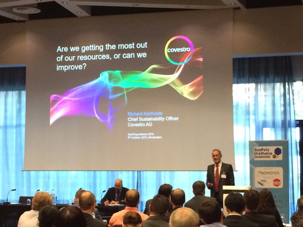 Donna4Events's tweet photo. Richard Northcote From Covestro kicks off with his keynote addressing sustainable growth at #SusPolyUrethane https://t.co/QMvpP4Y7Z2