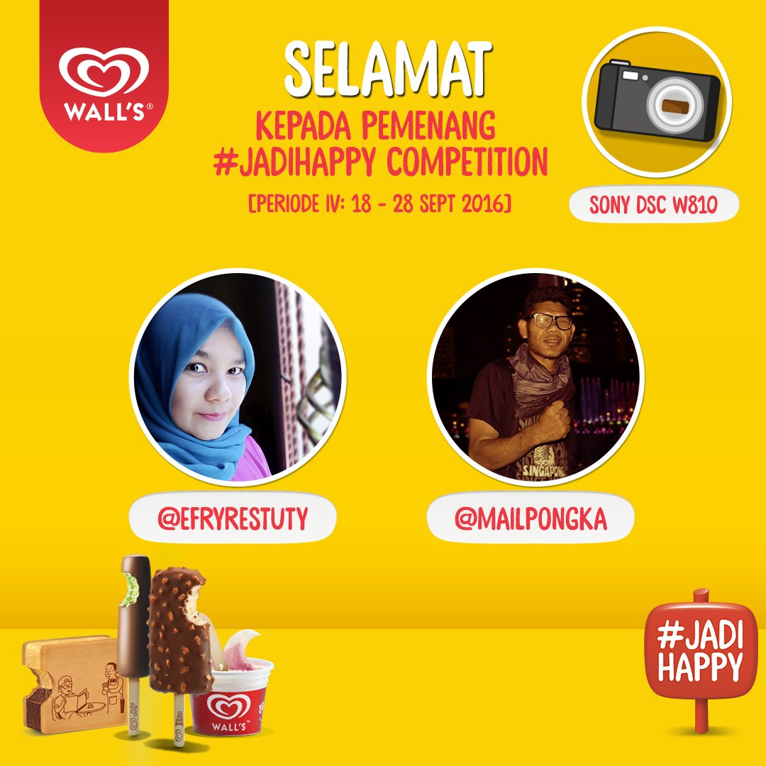 wallsidn's tweet photo. Ini dia 2 pemenang yg udah tunjukin #JadiHappy nya buat Indonesia! Yuk ikutan &amp; menangin liburan seru brg geng kamu! https://t.co/ag9jr5FK1R