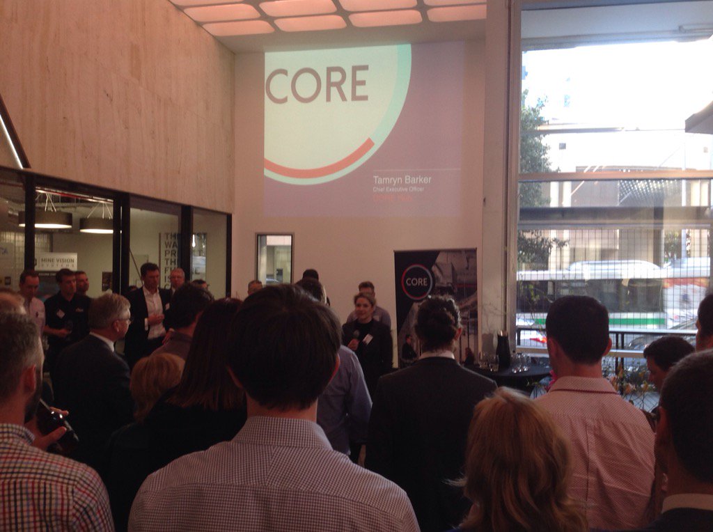 DeidreWillmott's tweet photo. Congratulations @tamrynbarker! Launching CORE #Perth's new resources #innovation hub #CORELaunch https://t.co/o8MZfD2VDC
