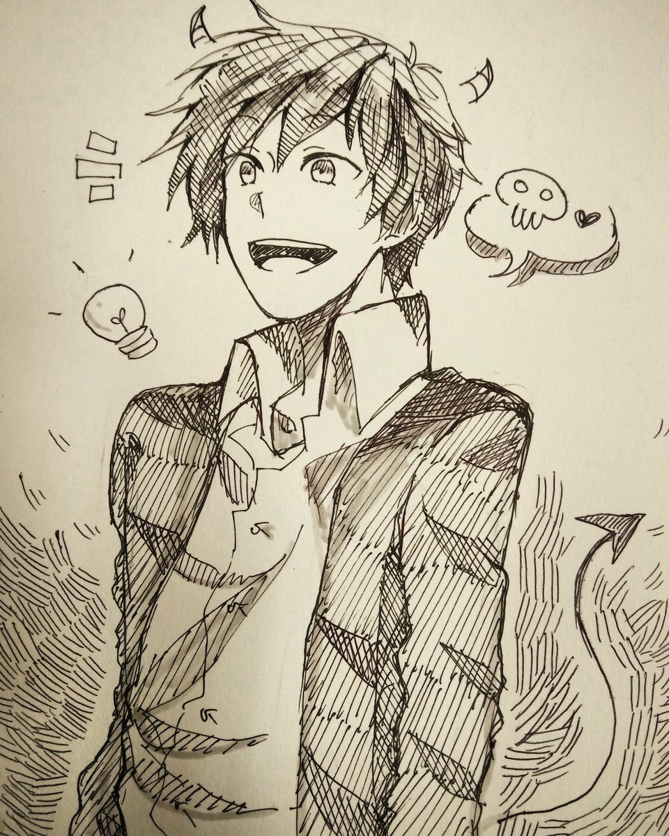 day 4 karma akabane #inktober 