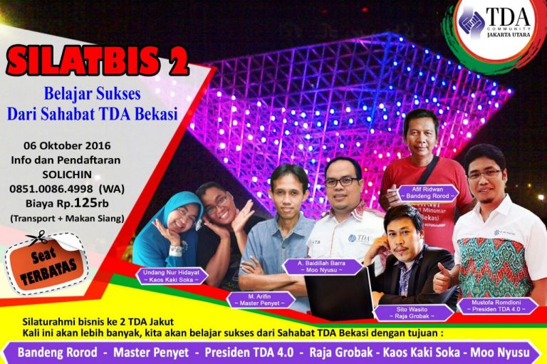 TanganDiAtas's tweet photo. #EventTDA @TDAJakut Tgl 6 Oktober 2016 Silaturahmi Bisnis #2 ‘Belajar Sukses dari Sahabat TDA Bekasi’ –
https://t.co/6HWbQqM9oB https://t.co/tFoLXhHNYi