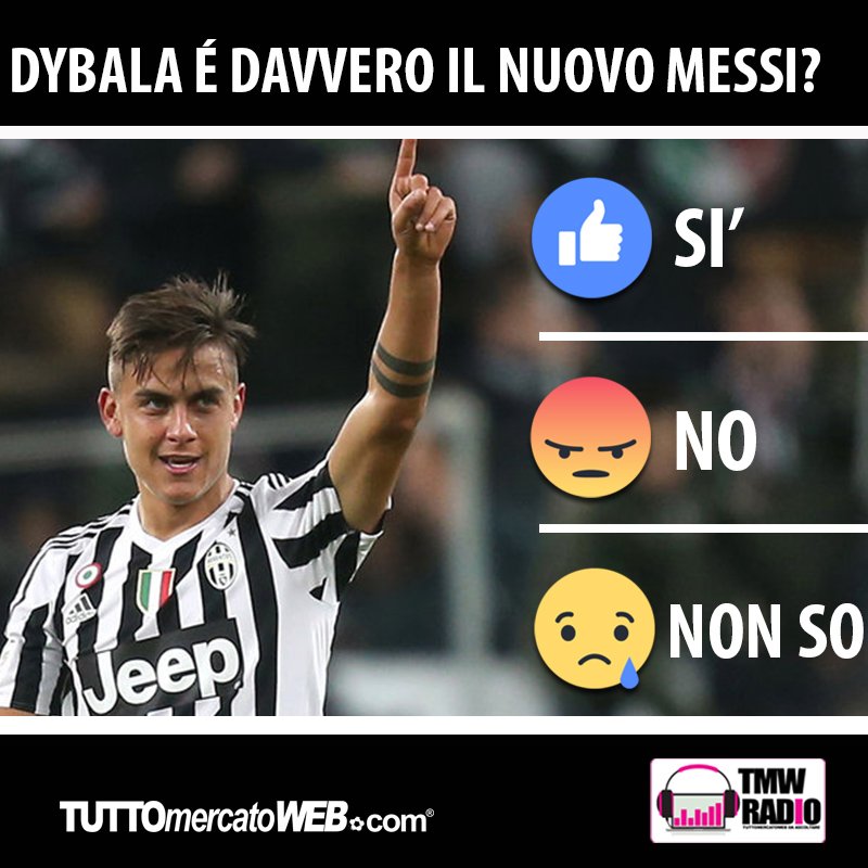 TMW_radio's tweet photo. Per il CT dell'Argentina #Dybala è il nuovo #Messi: siete d'accordo? 
NE PARLIAMO A @TMWRadio, dite la vostra whatsapp al 3318200213. https://t.co/SNbJiia7qK