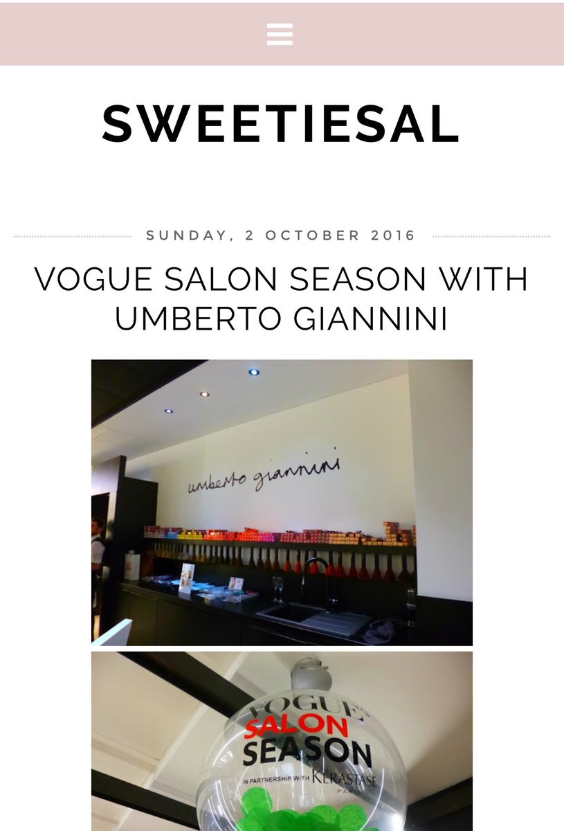 UmbertoMCR's tweet photo. Thanks for the amazing blog post @sweetiesal 😘 #blogger #manchester #beautyblogger https://t.co/JHqi7X5zaW