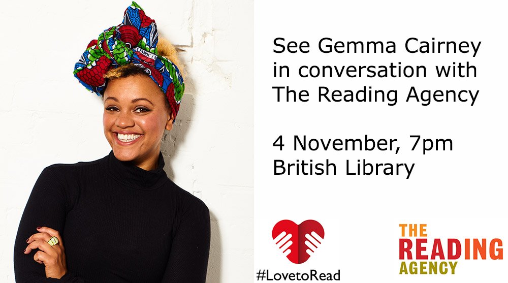 See <a href="/gemcairn/">Gemma Cairney</a> talk about the books that made her <a href="/britishlibrary/">British Library</a>, 4 November #LovetoRead ow.ly/HT3c304S2Zt