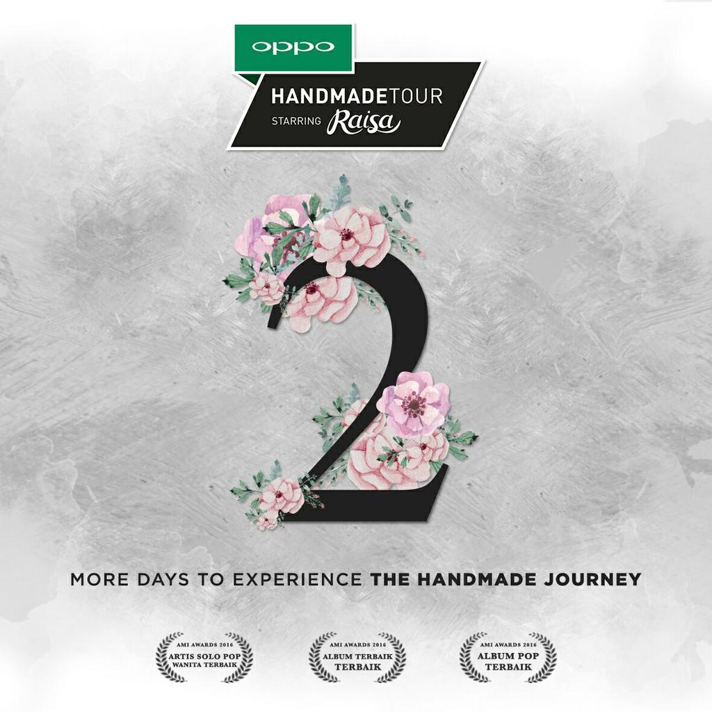 Udah H-2 nih #OPPOxRaisa Handmade Tour pertama di Kota Bandung! Buruan beli tiketnya di elevenia.co.id/raisa 😍