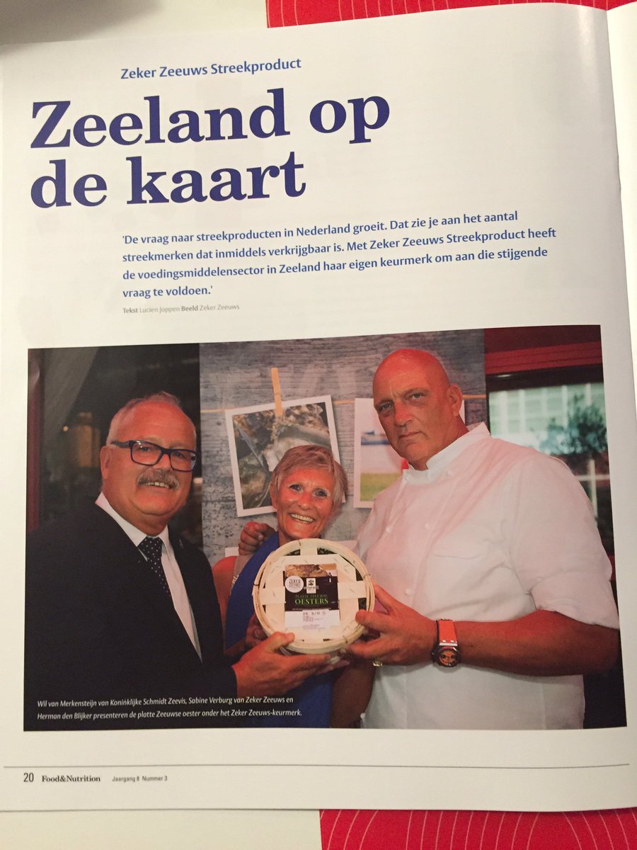 @Zeker_Zeeuws zet #Zeeland op de kaart  goed artikel in <a href="/Food__Nutrition/">Food&Nutrition</a> #fruvo @Hermandenblijk @Adrimossel <a href="/schmidt_zeevis/">SchmidtZeevis</a> <a href="/KleineSchorre/">De Kleine Schorre</a>