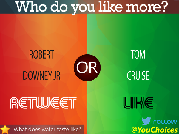 YouChoices's tweet photo. Robert or Tom? https://t.co/LX1E8Hiw75