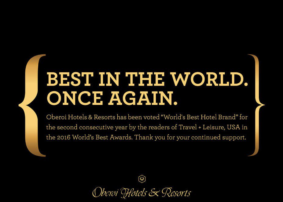 DaneshDaver's tweet photo. Being the best isn't an option it's a necessity. @OberoiGroup #OberoiDirect https://t.co/g8s9GwuoEB