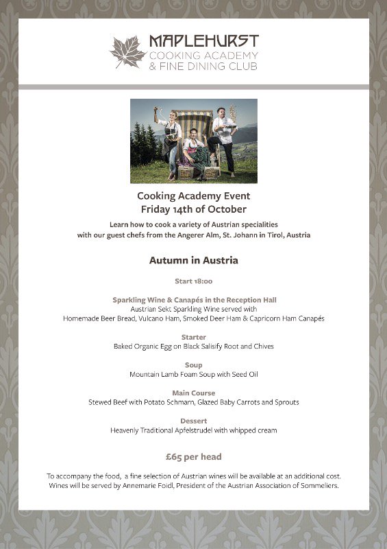 Maplehurst1904's tweet image. Good morning world! The countdown is on for our visitors from the Tyrol. Here's something to whet your appetite