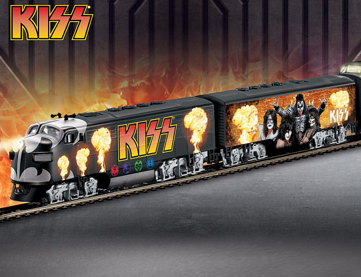 #KISS Rock 'N Roll Express Train Collection from <a href="/BradfordEx/">Bradford Exchange</a>. Order now at tinyurl.com/h9bkbrc.