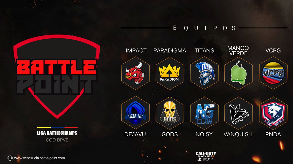 BattlePointVE's tweet photo. 10 Equipos son los que darán vida a la Liga #BattleChampsBPVE! Acá se los presentamos!

Tabla de la liga: https://t.co/qEhWfGMTkD https://t.co/5nouQV9kK7