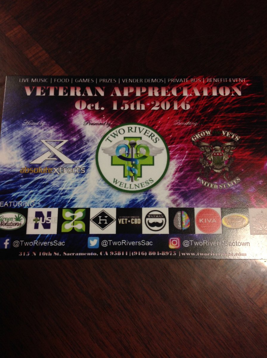 #vetappreciation day here at #tworiverssac Oct 15! All  Veterans welcome! Special activities, prizes, and deals!