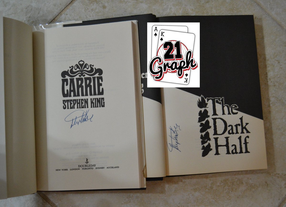 21Graph's tweet image. Thx to legendary author Stephen King for signing for me this past weekend in D.C. #DMV #CARRIE #IT #THESHINING #MISERY #shawshankredemption