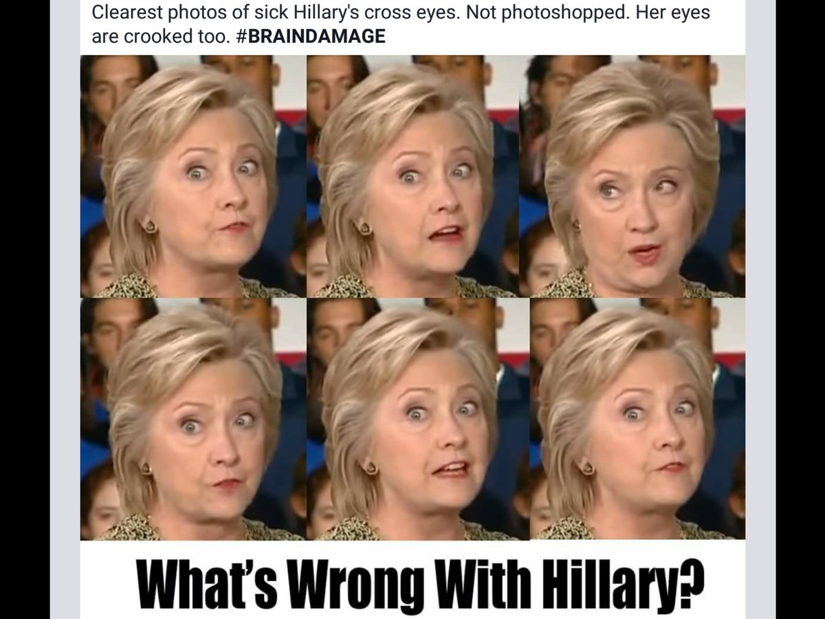 FranCifelli's tweet photo. Hillary's problems are mental as well as physical~Whatever they pumped her with last night was really good~Made her look ALMOST normal~♡~ https://t.co/2RrQSDIlyh