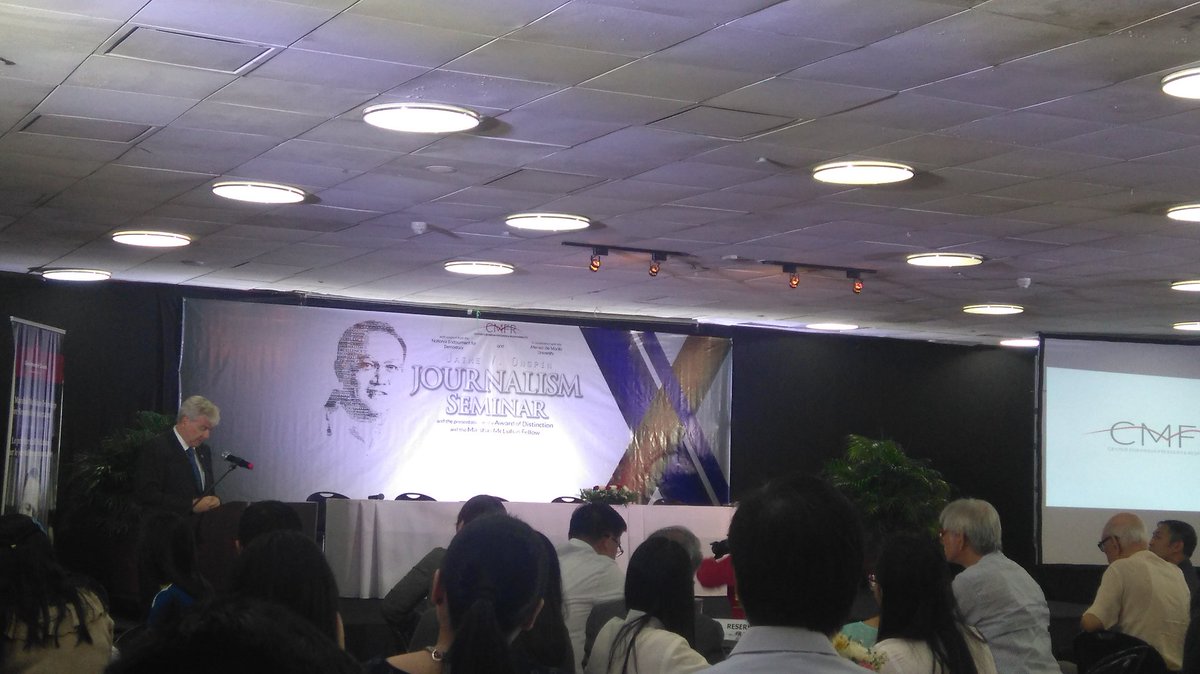 VictoriaFernz's tweet photo. Now: H.E John Holmes, the Ambassador -Designate Embassybof Canada @ Presentation of the 2016 Marshall McLuhan Fellow.
#JVOJS2016 https://t.co/zVWAsvhERs