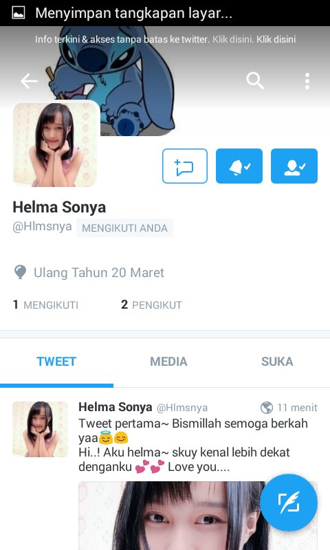 Siangg~
Mau kasih sedikit info nih
Akun Helma yang <a href="/uhel_onya/">Helma Sonya</a> udah gak aktif ya ,Pindah ke akun <a href="/Hlmsnya/">Helma Sonya</a> 
AKUN REAL HELMA SONYA !