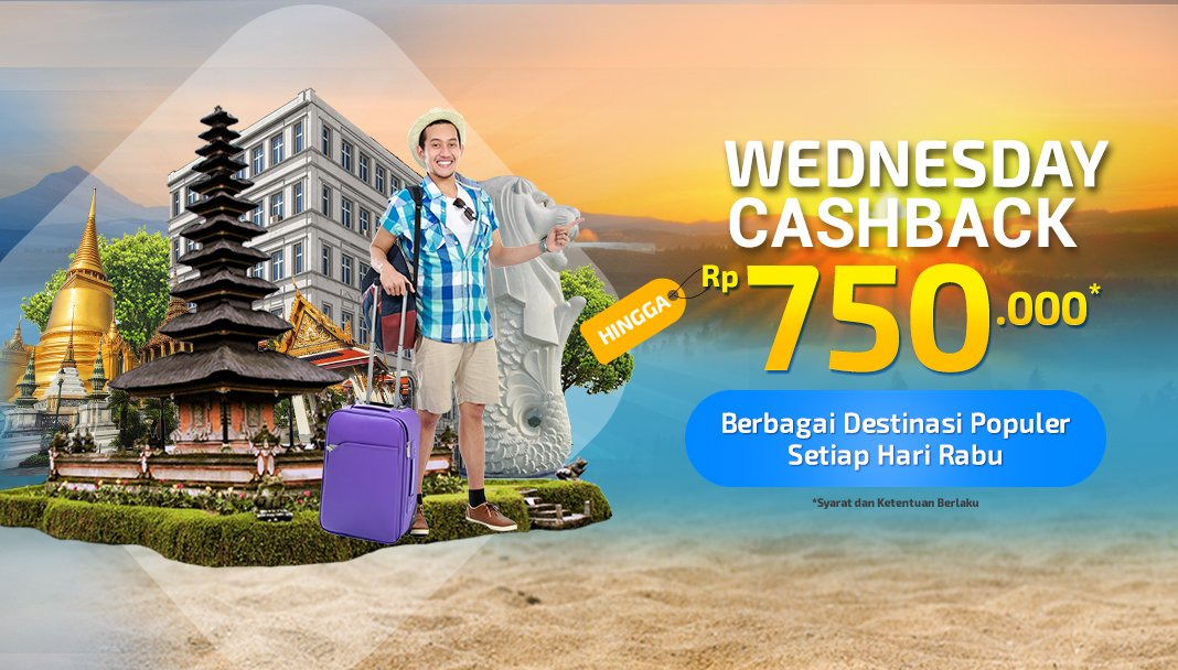 misteraladinID's tweet photo. #CashbackWednesday: cashback s.d Rp750rb setiap hari Rabu untuk hotel-hotel di berbagai destinasi populer! Mau? CEK: https://t.co/S6ckbhjYKB https://t.co/Yz33zzoEyr