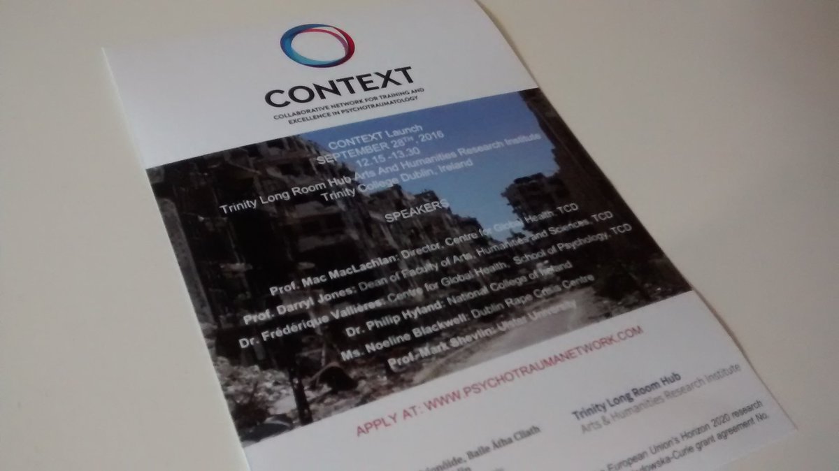 GlobalHealth.ie and ESTHER.ie (@ifglobalhealth) on Twitter photo Partners to CONTEXT include <a href="/spirasi/">Spirasi</a>, <a href="/dublinrcc/">Dublin Rape Crisis Centre</a>, <a href="/UlsterUni/">Ulster University</a>, + more! <a href="/CGHTrinity/">CGH</a> Apply at psychotraumanetwork.com Partners to CONTEXT include <a href="/spirasi/">Spirasi</a>, <a href="/dublinrcc/">Dublin Rape Crisis Centre</a>, <a href="/UlsterUni/">Ulster University</a>, + more! <a href="/CGHTrinity/">CGH</a> Apply at psychotraumanetwork.com