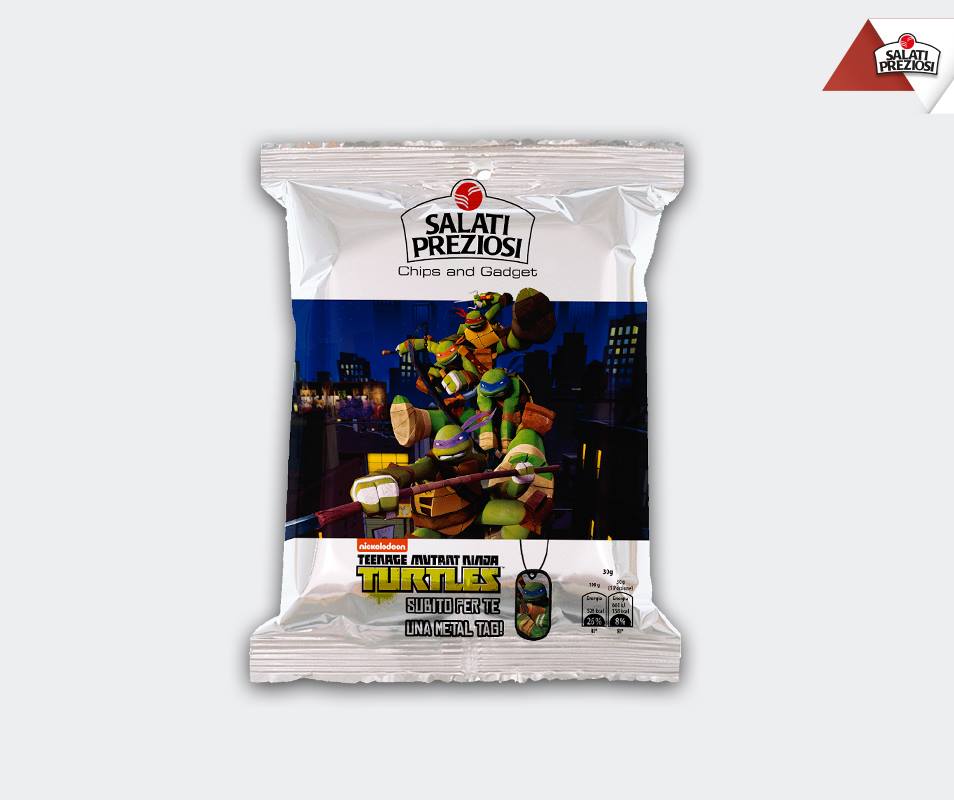 PreziosiFood's tweet photo. Colleziona i metal tag delle #Turtles presenti nelle nuove confezioni di #patatine #SalatiPreziosi! https://t.co/9VinOHaNwk