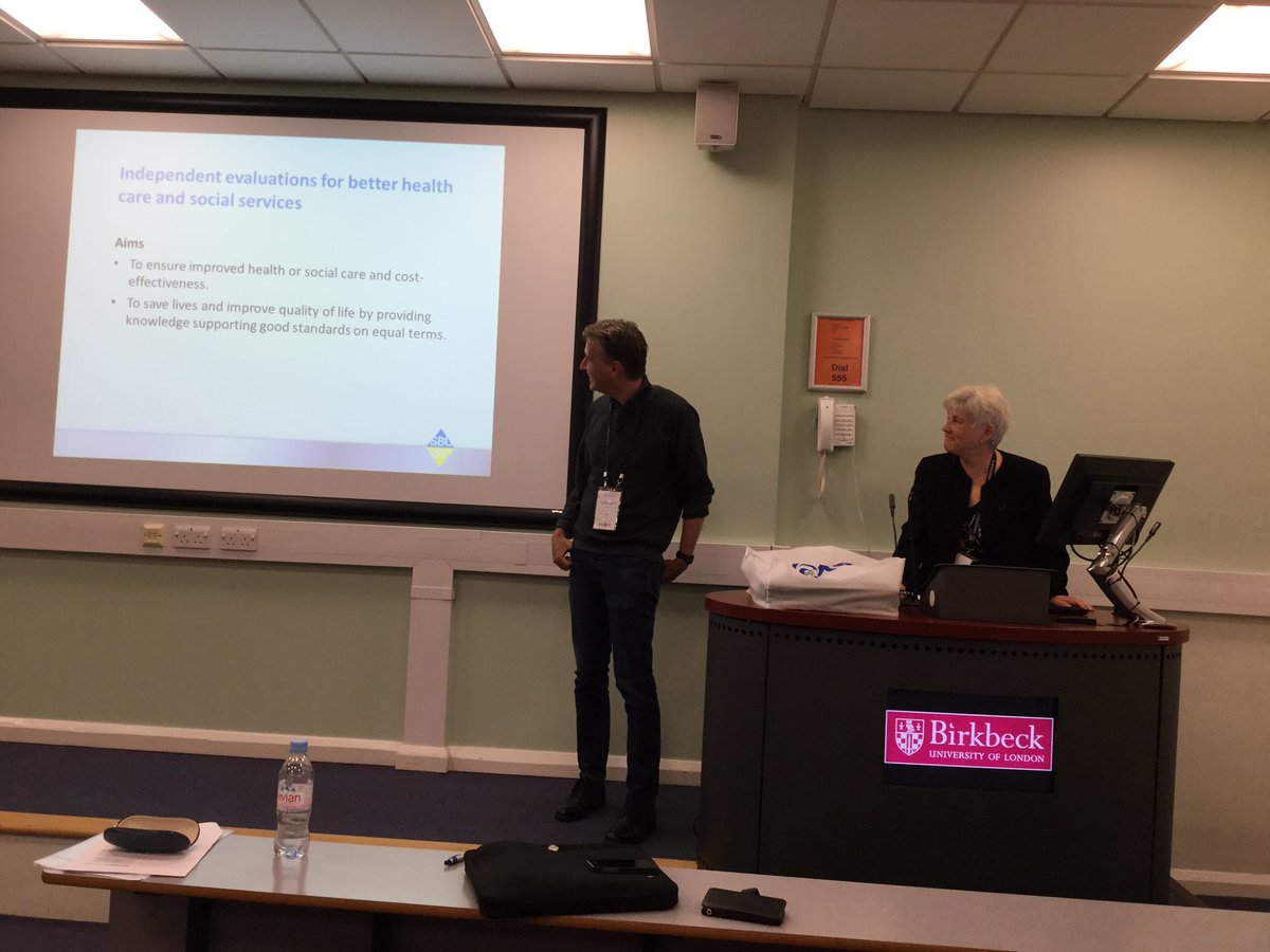 How to communicate systematic reviews discussed at <a href="/SBU_se/">@sbu_se</a> seminar by @BertilssonSBU and Gunilla Fahlström #WWGS2016 sbu.se