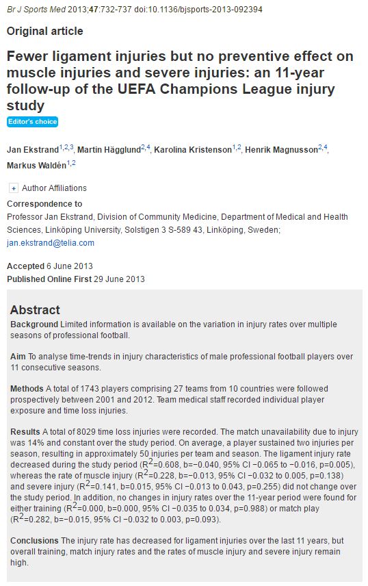 IOCprevConf's tweet photo. ⬇️ligament #injuries+NO preventive effect on muscle/severe inj. @JanEkstrand @MHgglund @KKristenson @MarkusWalden https://t.co/9ZxBIpjWr2 https://t.co/72GybibdZ8