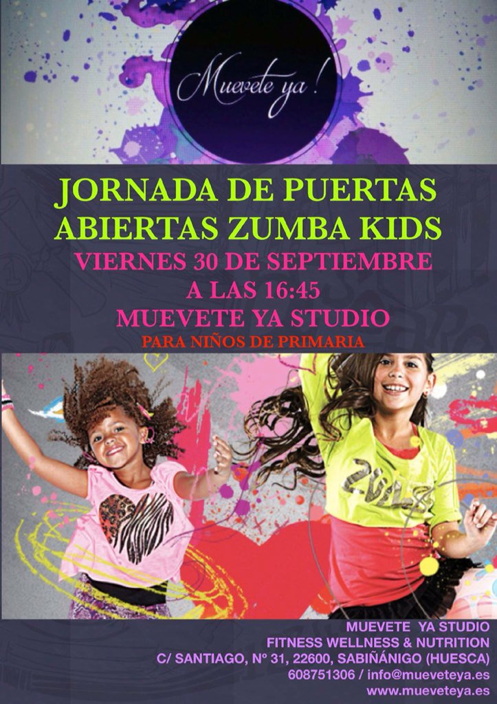 MueveteYaStudio's tweet photo. Te esperamos!!!

#zumba #zumbakids #mueveteya #mueveteyastudio #sabiñanigo #fitnessparatodos #whateverhappensfitness https://t.co/9lwF0cVPz4
