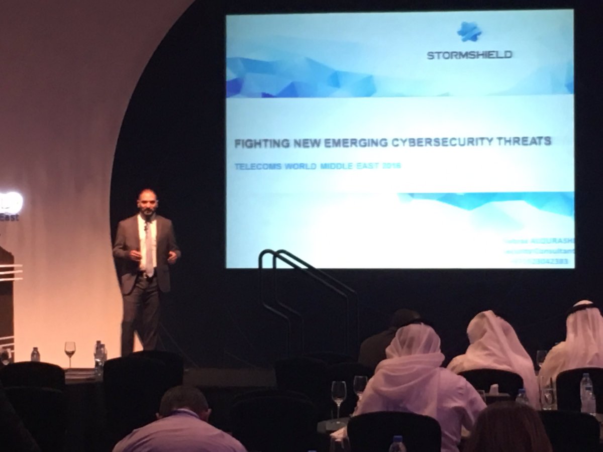 joewortho's tweet photo. "Cyber security threats are growing exponentially. Merely reacting to these threats is no longer enough" @Stormshield_ @Telecoms_World #twme https://t.co/A89ZxhWbBx