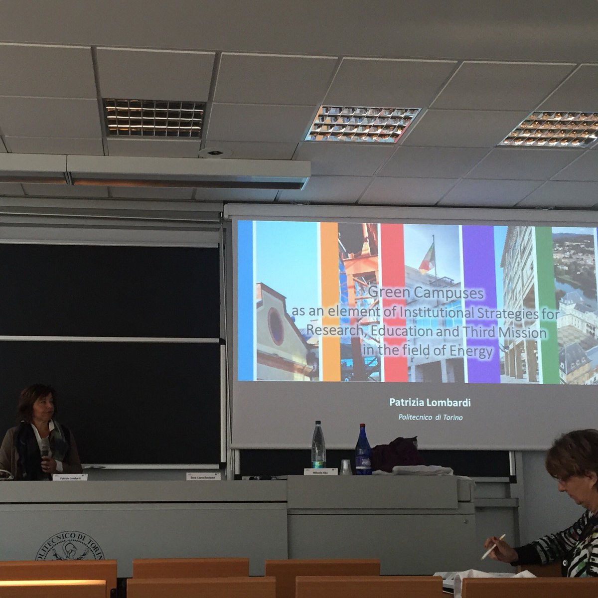 PolitoSust's tweet photo. #greencampuses as an element of institutional #change toward a #sustainable #energy #transition. Lombardi at the #uniset2016it @PoliTOnews https://t.co/MLn6WFo6Lc