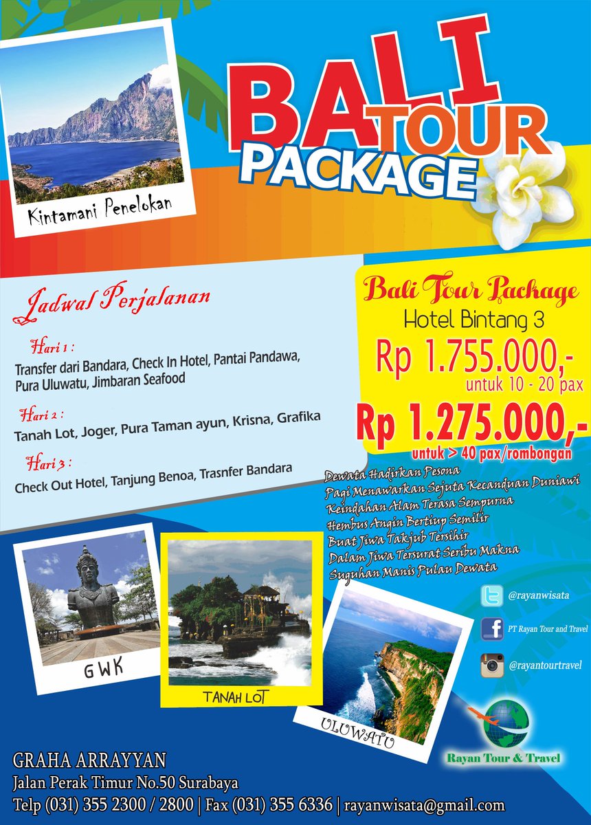 contoh pamflet tour