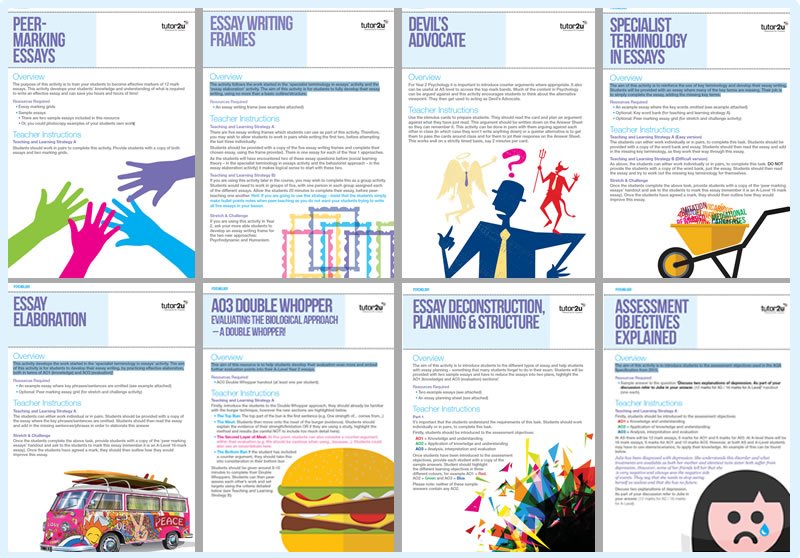 tutor2uPsych's tweet photo. Resources here to help teach Essay Writing skills for A Level Psychology #psychedchat https://t.co/CI1omzAKLU https://t.co/5347l9QZn7