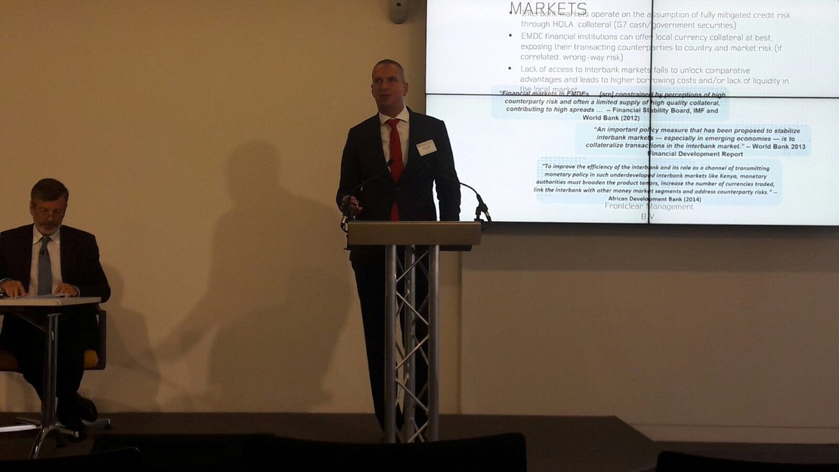 .Erik van Dijk, Frontclear's CFRO, addressing the ICMA European Repo &amp; Collateral Council General Meeting. #Frontiermarkets 1/2