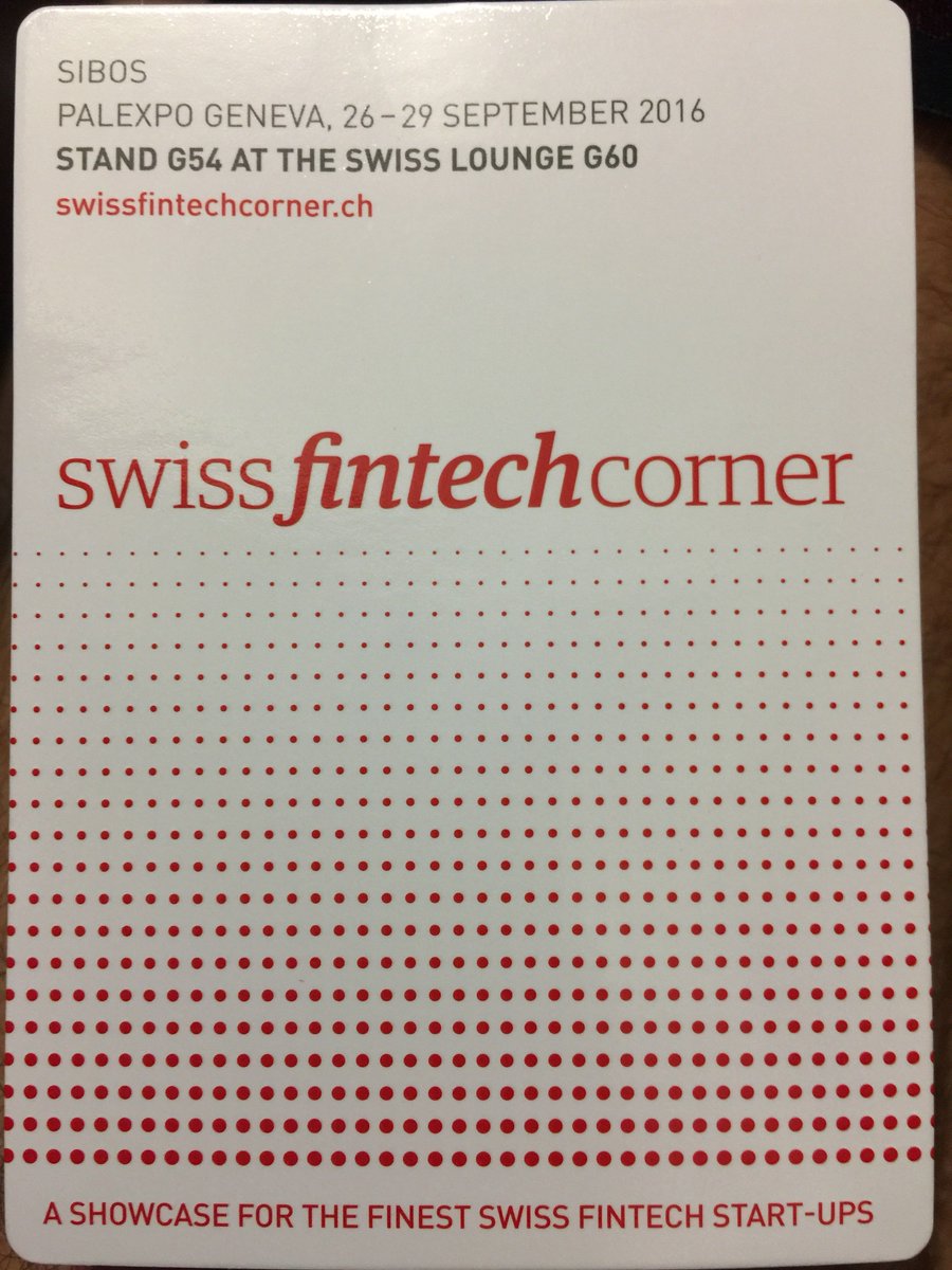 DanielHeinzmann's tweet photo. SIBOS - 24 Swiss Fintech Startups present themselves @swissFintechcorner
Awesome https://t.co/44movup3k4