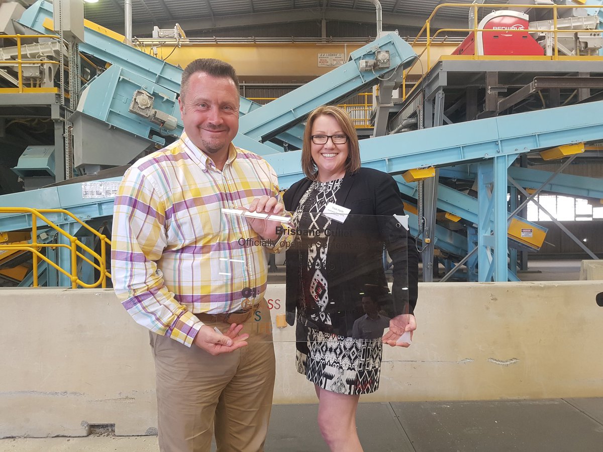 APCovenant's tweet photo. Great day at the opening of O-I's  #Brisbane Cullet. The APC is proud to support projects that help to close the loop! #recycling #glass https://t.co/IO2gi46NjT