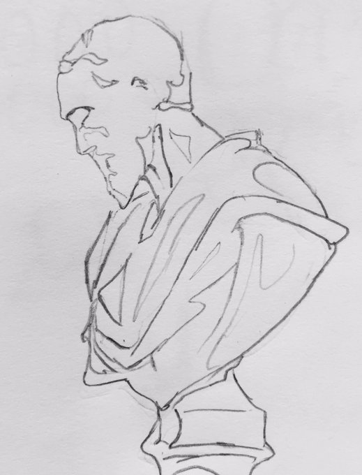 メモ帳にミケランジェロ
なるべく一発描き 