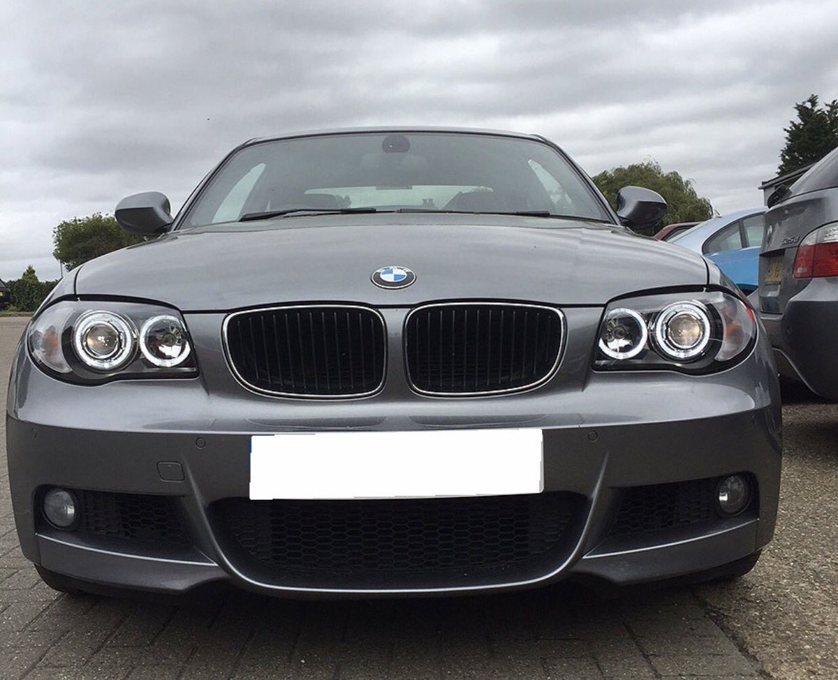 AutoenhanceUK's tweet photo. E82 with a set of our Depo V2 white angel headlamps! #bmw #1series #E82 #mstyle #autoenhance https://t.co/WerdeFjtIp