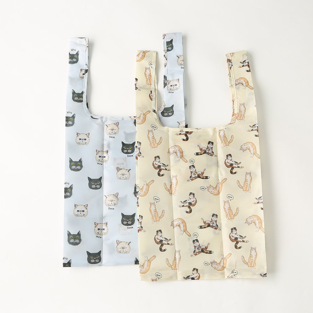 3coinsスリーコインズ 公式 على تويتر New ネコecobag 各 300 税 おりたためるエコバッグにネコ柄登場 ライトブルー ライトイエローで柄が違います お好きなネコちゃんを 3coins Https T Co Aiblxg5ycm