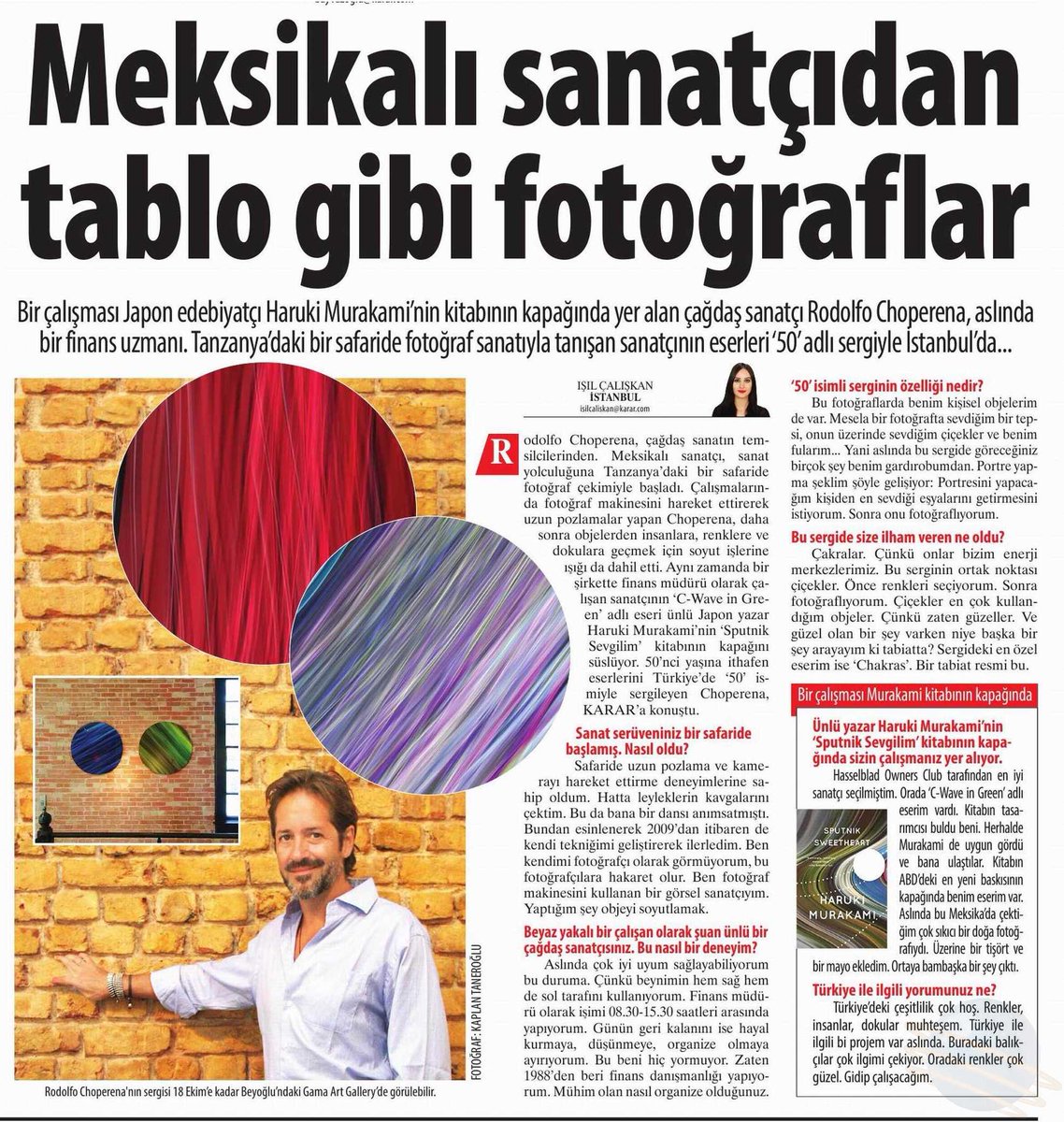 GamaGallery's tweet photo. Karar Gazetesi'ne teşekkürlerimizle / 25.09.2016 #art #artnews #ArtNewsDaily #exhibition  #gamagallery #photography https://t.co/SS00oMgDPj