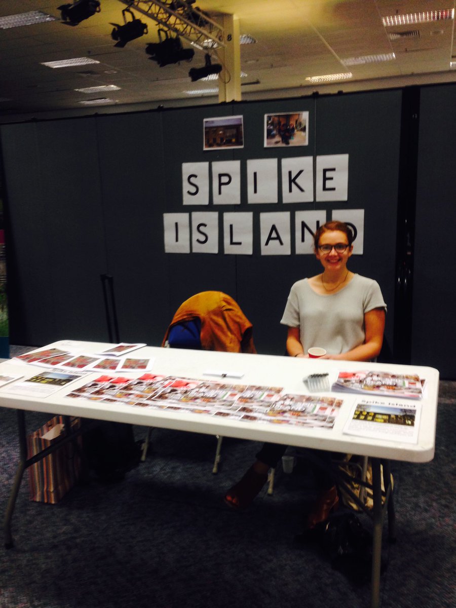 Ready to recruit some volunteers for @_SpikeIsland  at <a href="/UWEBristol/">UWE Bristol</a> find us at table 43 #uwevolfair #artnerd