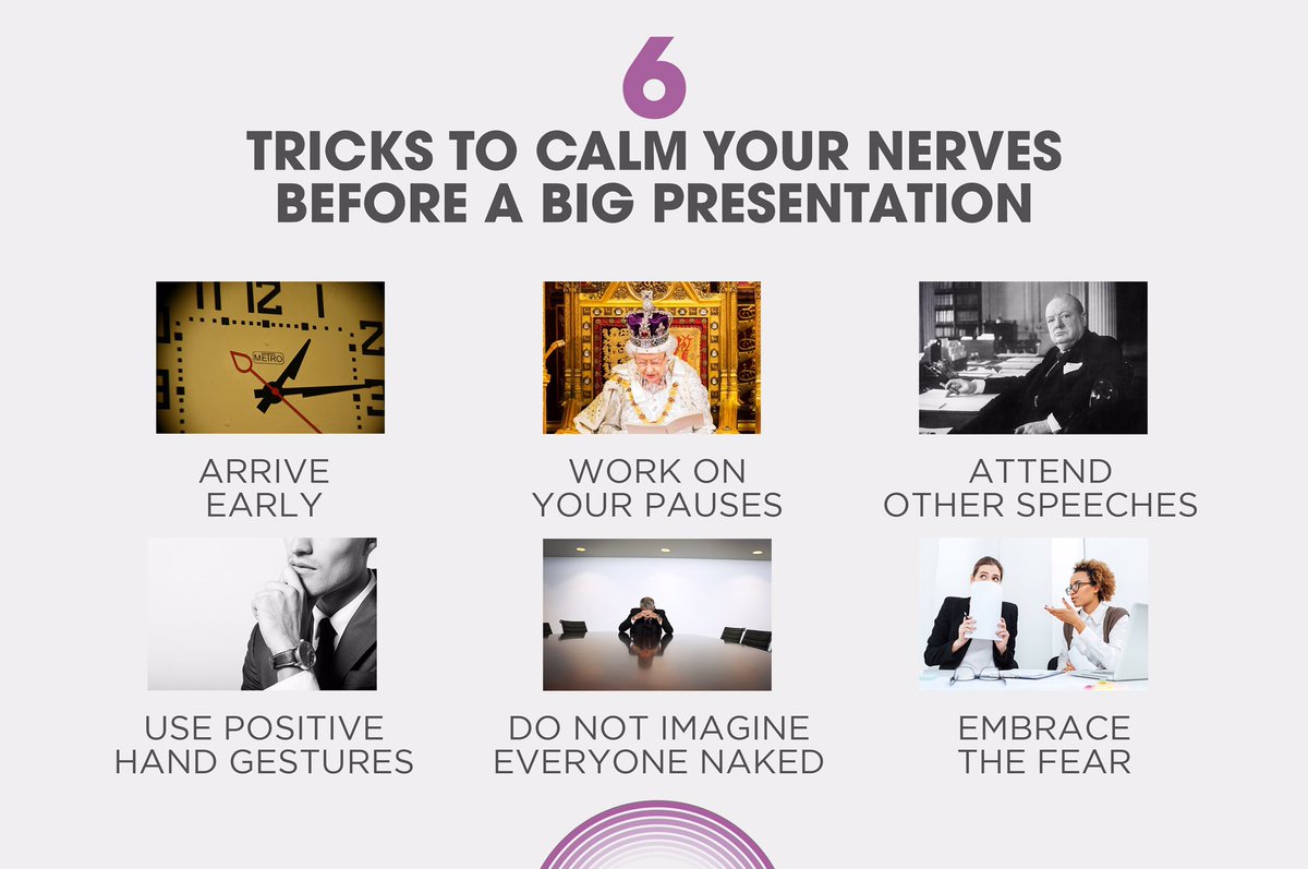 GAPPerformance's tweet image. 6 tricks to help calm your nerves before a big presentation via @BusinessGV Article here: bit.ly/2dyRswp #Coaching #Leadership