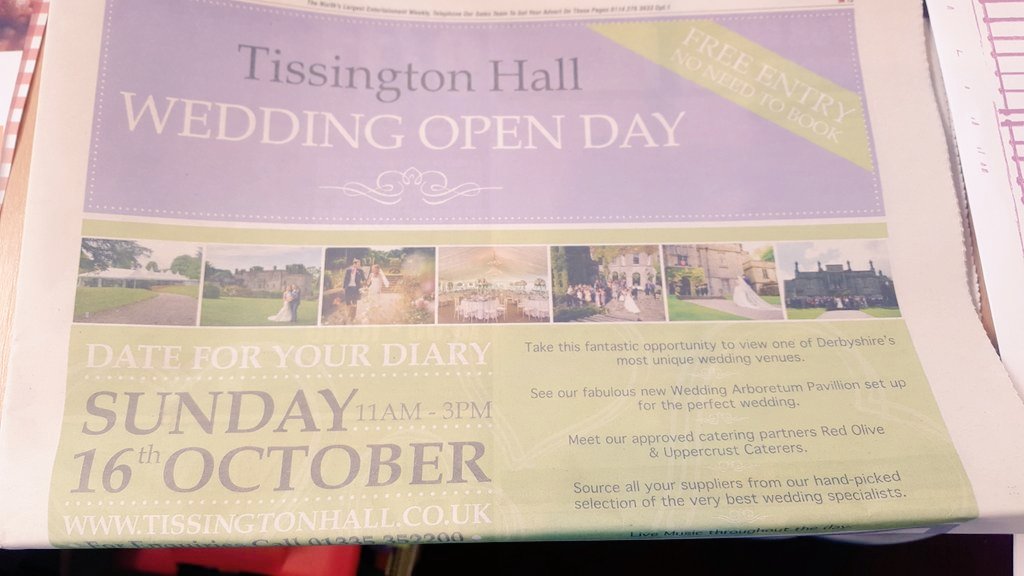 Spread the word our Open day is Sunday 16th October 2016 11-3pm <a href="/RedOliveChefs/">RedOlive</a> <a href="/topmarquestwitt/">Top Marques (UK)LTD</a> #weddinghour #bride