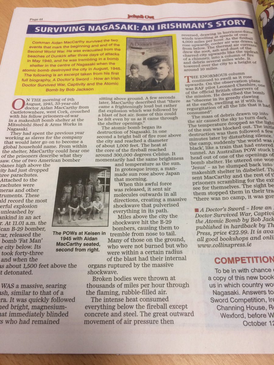 CollinsPress's tweet photo. Look - @ADoctorsSword in @irelandsown2014 #SurvivingNagasaki https://t.co/DQEMITU7hO