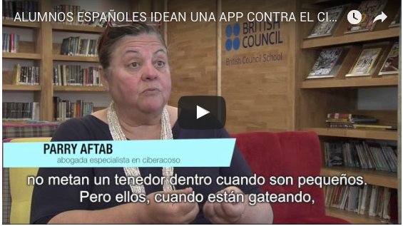 silviaalava's tweet photo. El @esBritish presenta en Madrid una APP creada por escolares españoles contra el #CIBERACOSO @parryaftab https://t.co/IKFZ6qEDQ3 https://t.co/x8A4scSWXk