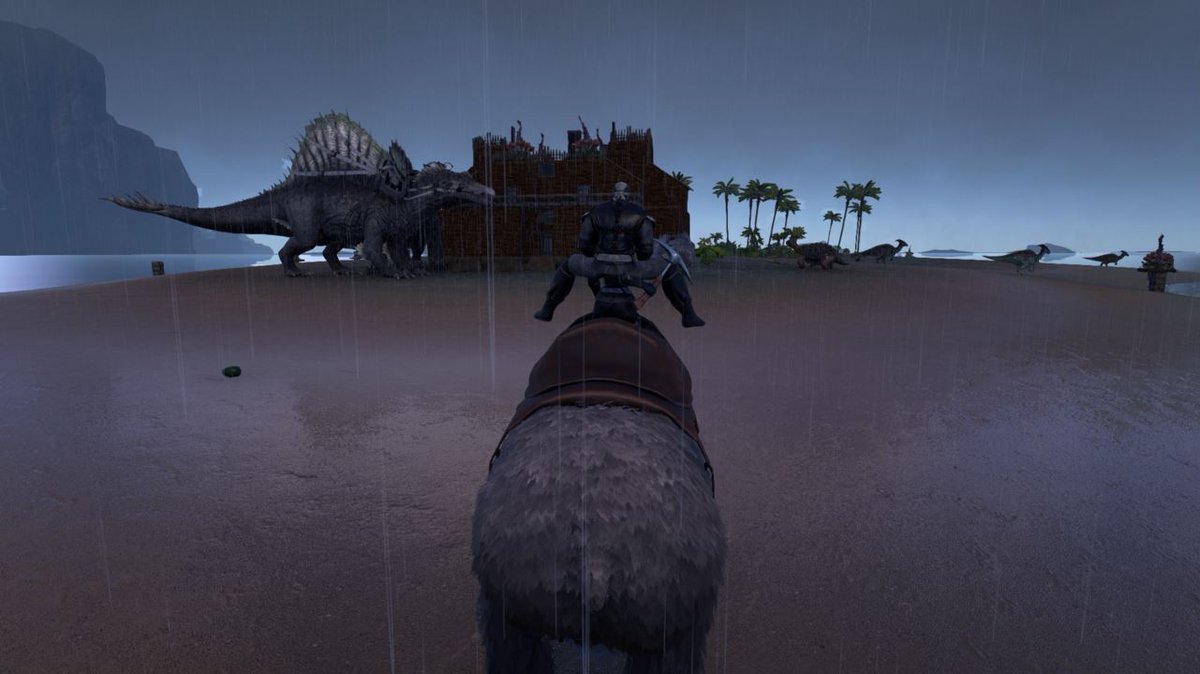 Steel_Shark's tweet photo. Head up ass, riding bear. #Ark https://t.co/dW4nJjI3Kj